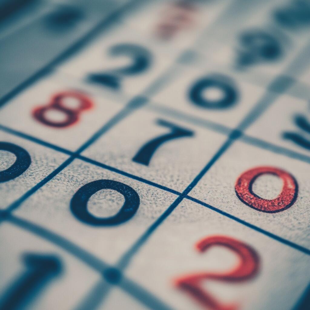 bingo card close-up